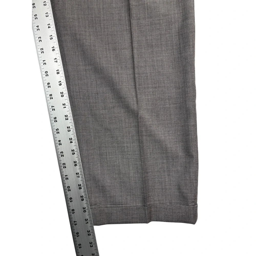 Joseph Abboud 54L 48x32 Gray 2pc Pant Suit Tollegno 1900 Italian Fabric Wool USA